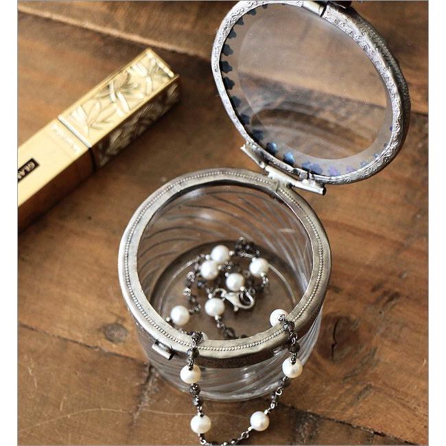 小物入れ ガラス ふた付き おしゃれ アクセサリーケース ボックス 蓋