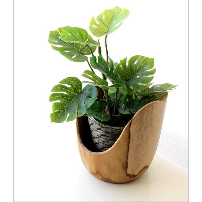 鉢カバー かご おしゃれ 木製 ウッド 天然木 ナチュラル 観葉植物