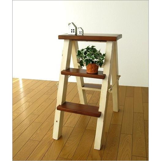 花台 フラワースタンド 木製 アイアン ラダーシェルフ ラダーラック