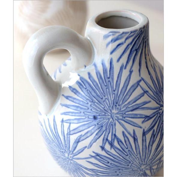 花瓶 花びん 陶器 おしゃれ シノワズリ フラワーベース レトロ