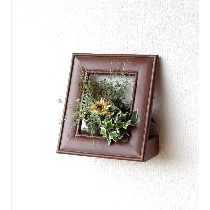 花台 おしゃれ 木製 額縁 壁掛け フレーム かわいい カントリー