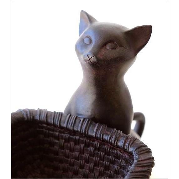 小物入れ ネコ 猫 ねこ 置物 置き物 雑貨 スパイスラック カトラリーケース プランターボックス ネコのコンテナー｜gigiliving｜04