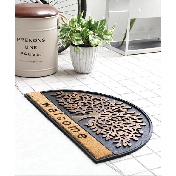 残1 貴重　ドアマット　マット　エントランスマット　コイヤーマット　ココヤシ 玄関マット 屋外 おしゃれ コイヤーマット ラバーマット ココヤシ 外