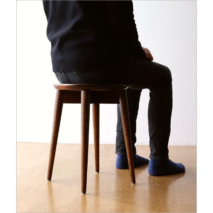 スツール 木製 丸 希少 ブラックウォールナット 一枚板 ミズナラ材