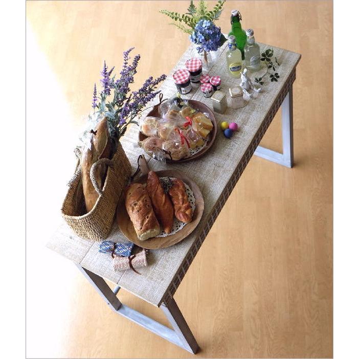 コンソールテーブル おしゃれ ワークテーブル ウッドテーブル 天然木