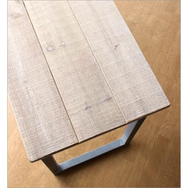 コンソールテーブル おしゃれ ワークテーブル ウッドテーブル 天然木 レトロ アンティーク シャビーなメタルとウッドのテーブル |  | 04