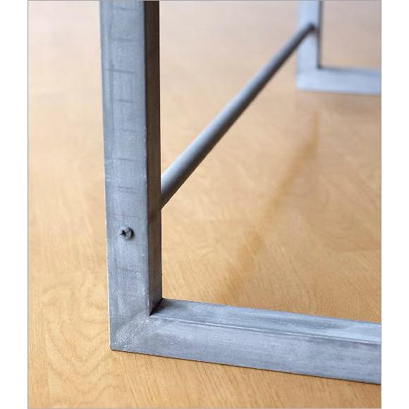 コンソールテーブル おしゃれ ワークテーブル ウッドテーブル 天然木 レトロ アンティーク シャビーなメタルとウッドのテーブル |  | 06