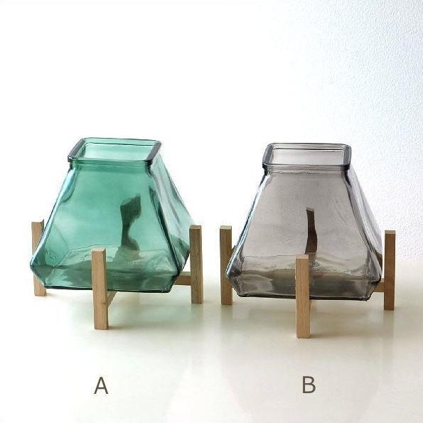 フラワーベース 花瓶 花びん ガラス おしゃれ モダン 北欧 インテリア 花器 ベース キャンドルホルダー スタンド付ガラスベース 2カラー Spc1959 ギギリビング 通販 Yahoo ショッピング