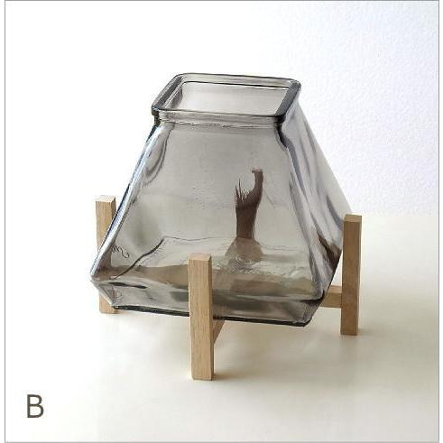 フラワーベース 花瓶 花びん ガラス おしゃれ モダン 北欧 インテリア 花器 ベース キャンドルホルダー スタンド付ガラスベース 2カラー Spc1959 ギギリビング 通販 Yahoo ショッピング