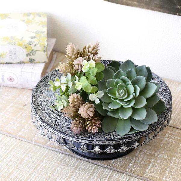 フラワースタンド アイアン 直径25cm 丸 円形 花台 おしゃれ 観葉植物