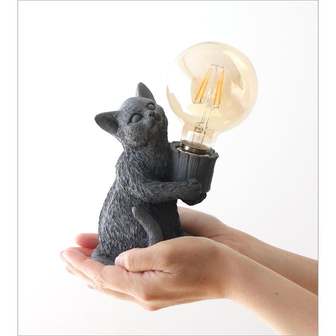 テーブルランプ 猫 置物 LED電球 アンティーク レトロ 卓上ランプ 照明