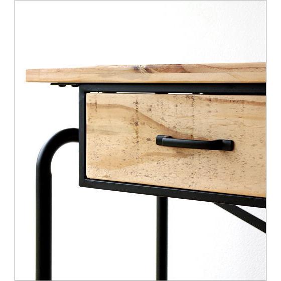 コンソールデスク おしゃれ コンソールテーブル アイアン ウッド 天然