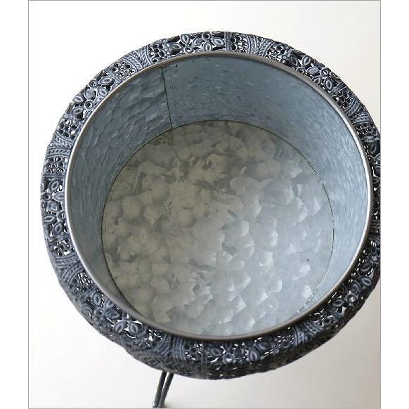 鉢カバー プランターカバー おしゃれ アイアン アンティーク 鉢 脚付き