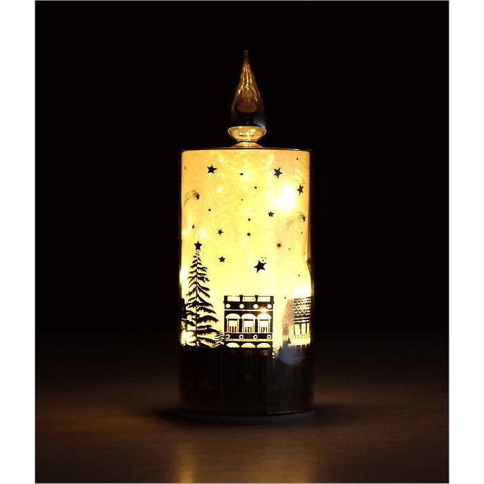 クリスマス LEDライト LED キャンドル 回る 置物 オブジェ 卓上 飾り