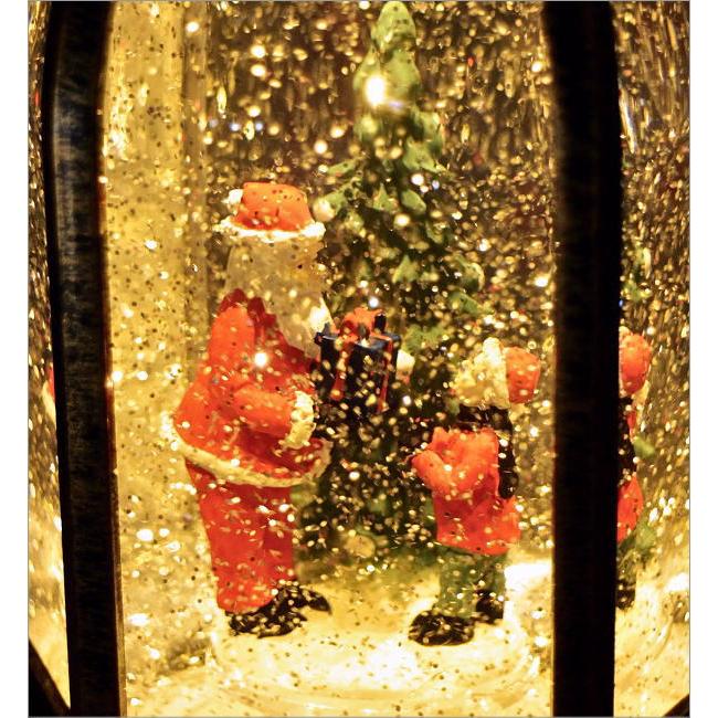 スノードーム クリスマス LEDライト キラキラ 光る サンタクロース