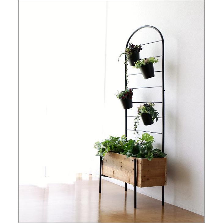 トレリス プランタースタンド おしゃれ リサイクルウッド ウッド