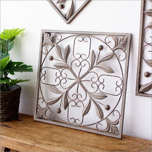 壁飾り アイアン 壁掛け インテリア おしゃれ リーフ 葉 パネル