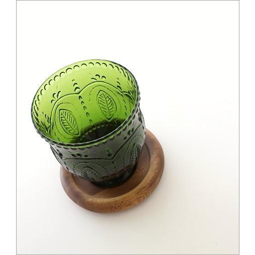 コースター おしゃれ 木製 フチあり ふち付き 丸 円形 天然木