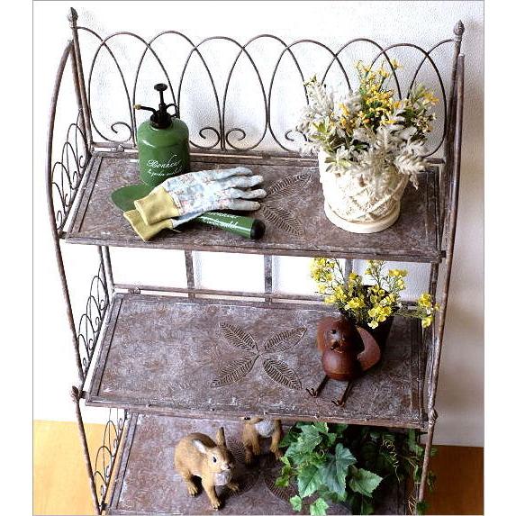 ラック 3段 棚 シェルフ おしゃれ アイアン 飾り棚 折りたたみ