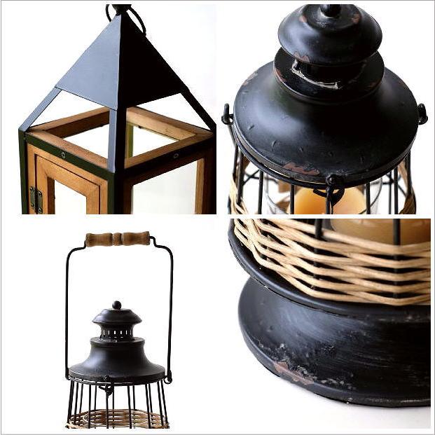 ランタン オブジェ おしゃれ 置物 LEDキャンドルホルダー LED