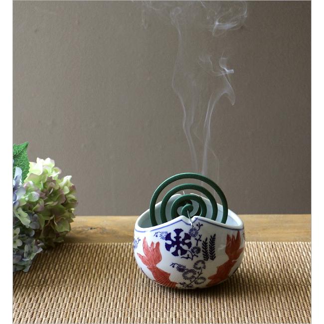 蚊取り線香ホルダー おしゃれ 陶器 蚊取り線香入れ 金魚 蚊遣り 蚊やり