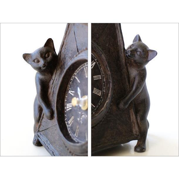 置き時計 置時計 おしゃれ かわいい レトロ 猫 ねこ 雑貨 アンティーク