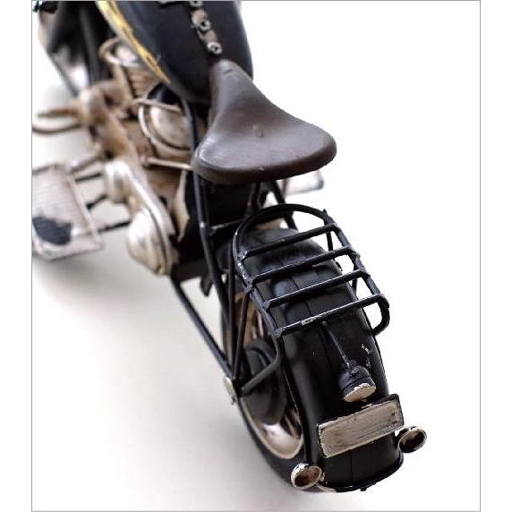 バイク 置物 おしゃれ アンティーク調 レトロ オブジェ ブリキの