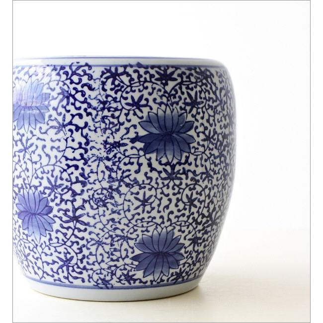 植木鉢 おしゃれ 陶器 火鉢 陶器鉢 メダカ鉢 金魚鉢 丸型 和風