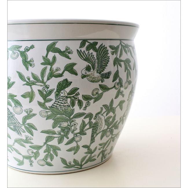 鉢カバー 陶器 おしゃれ 14号 10号鉢用 40cm 大型 穴なし 火鉢