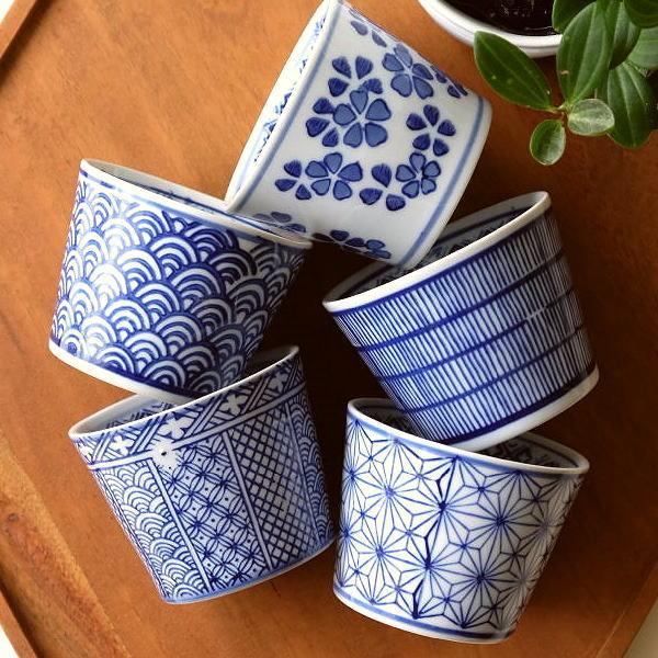 蕎麦猪口 5個セット フリーカップ そばちょこ セット 磁器 陶器 蕎麦