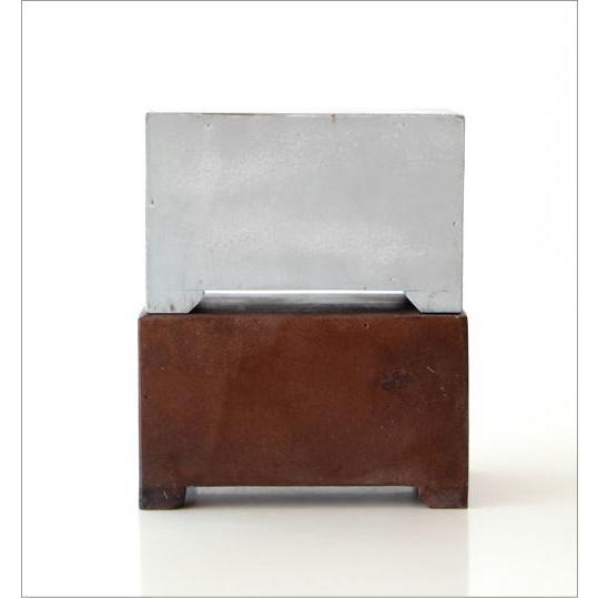 小物入れ 引き出し ミニチェスト 卓上 木製 陶器 アンティーク