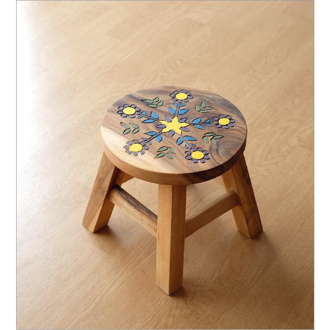 スツール 木製 子供 椅子 おしゃれ ミニスツール ウッドスツール 丸