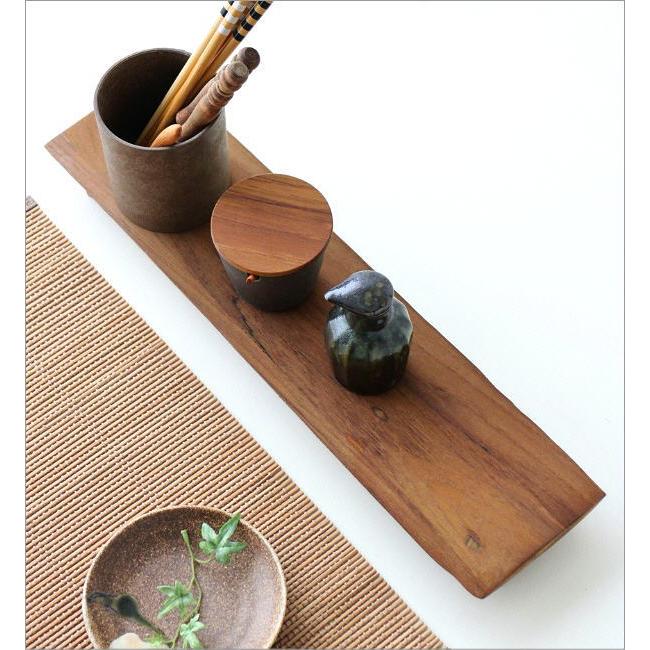 チークトレー 天然木 ディスプレイスタンド インテリアトレイ 木製