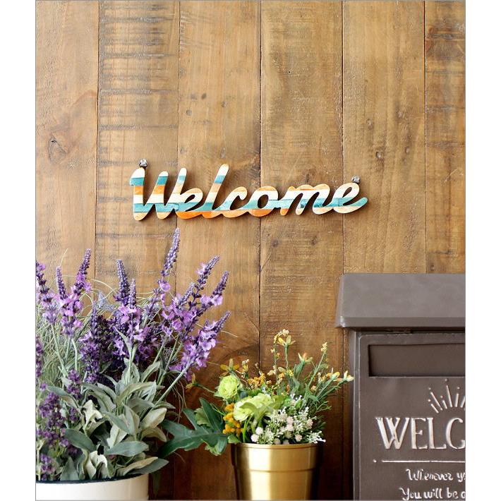 壁飾り WELCOME おしゃれ 壁掛け カラフル 玄関 ドア サインボード