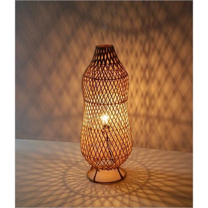 スタンドランプ おしゃれ ランプ 照明 ラタン フロアランプ アジアン