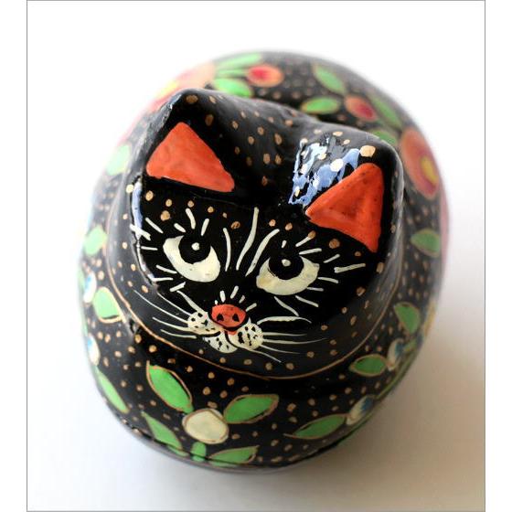 置物 オブジェ 小物入れ ネコ ねこ 猫 ペーパーマッシュ おしゃれ 蓋