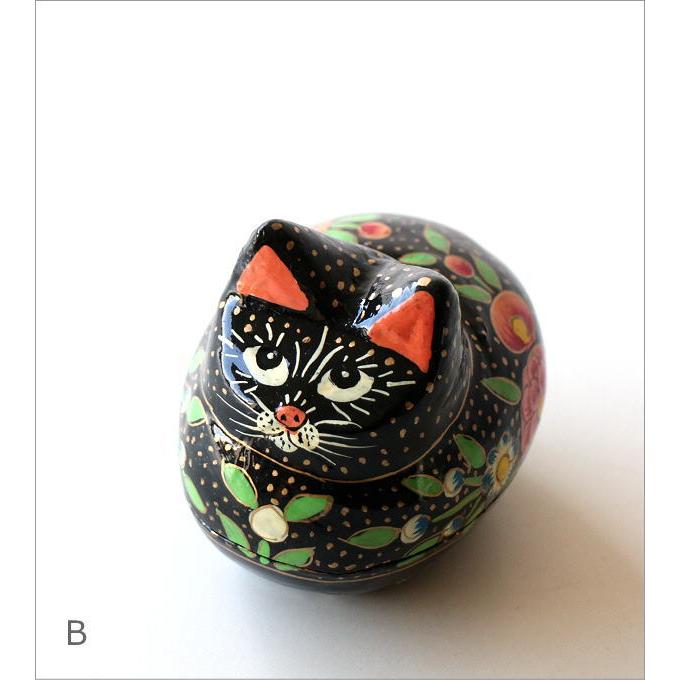 置物 オブジェ 小物入れ ネコ ねこ 猫 ペーパーマッシュ おしゃれ 蓋