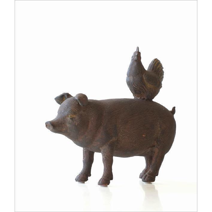 最適な材料 置物 オブジェ おしゃれ かわいい 可愛い アンティーク レトロ ぶた ブタ 豚 にわとり ニワトリ 鶏 アニマル 動物 インテリア 雑貨 仲良しファームのオブジェ Supplystudies Com