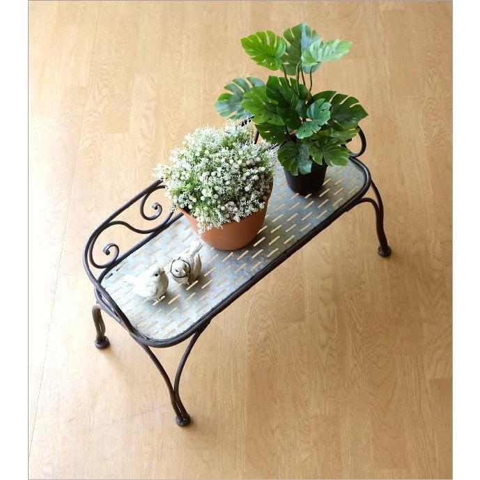 花台 ベンチ フラワースタンド アイアン おしゃれ スチール レトロ