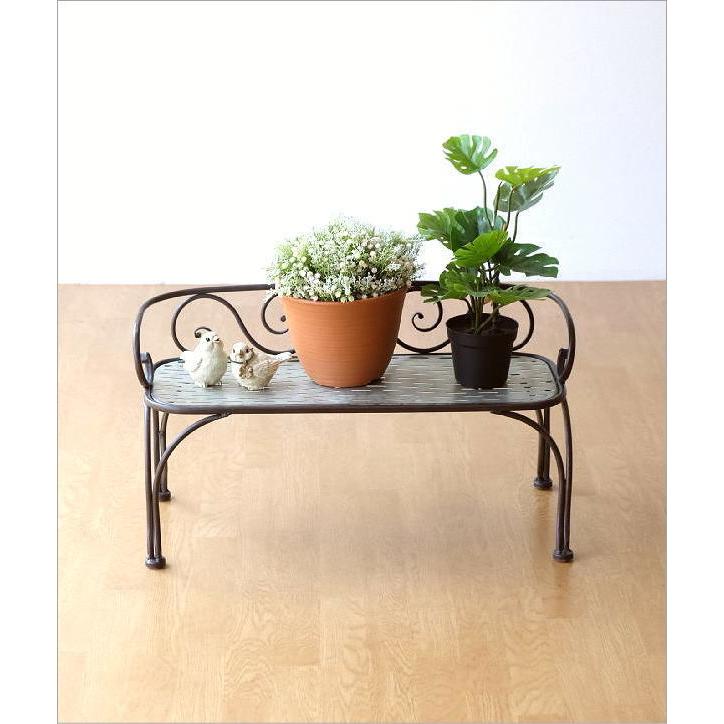 花台 ベンチ フラワースタンド アイアン おしゃれ スチール レトロ
