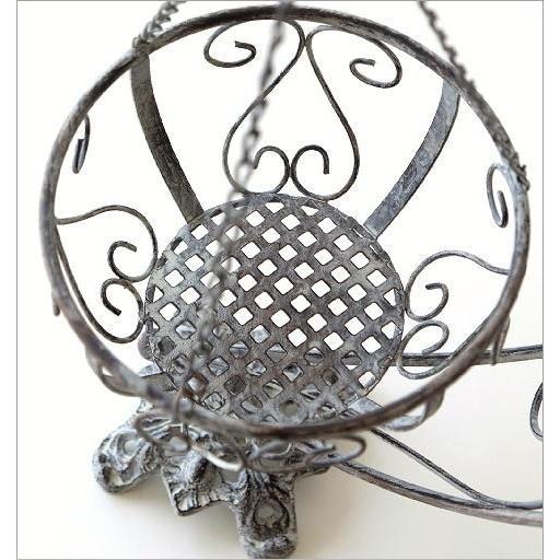 フラワースタンド ハンギング 吊り下げ 花台 アイアン シャビー