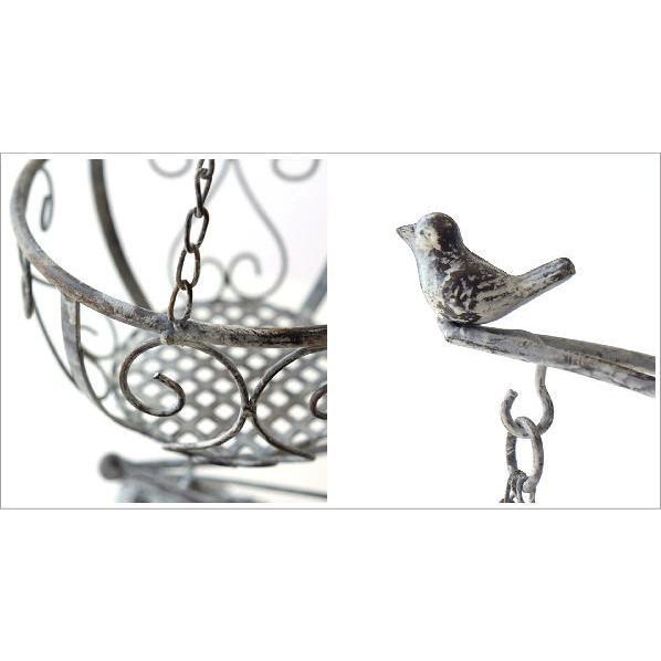 フラワースタンド ハンギング 吊り下げ 花台 アイアン シャビー