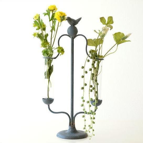 フラワーベース ガラス 一輪挿し アイアン 花瓶 花びん シャビー レトロ アンティーク 鳥 雑貨 かわいい おしゃれ 花入れ 花挿し フラワースタンド ツイングラス Toy2999 ギギリビング 通販 Yahoo ショッピング