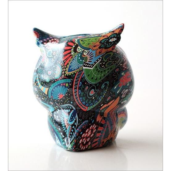 貯金箱 おしゃれ かわいい 陶器 ふくろう 梟 オブジェ 置物 可愛い インテリア 陶器の貯金箱 アートなフクロウ Toy3735 ギギリビング 通販 Yahoo ショッピング