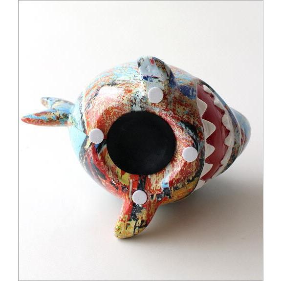 貯金箱 おしゃれ かわいい 陶器 サメ 鮫 オブジェ 置物 置き物 可愛い