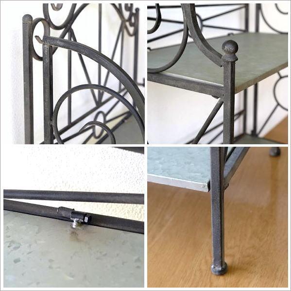 棚 シェルフ ラック 3段 アイアン 本棚 収納棚 シャビー