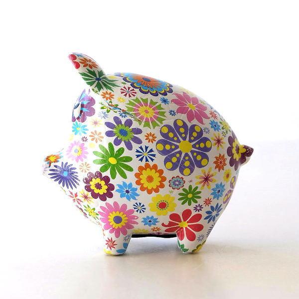 貯金箱 おしゃれ かわいい 陶器 ブタ 海外並行輸入正規品 豚 オブジェ インテリア 置物 陶器の貯金箱 可愛い フラワーピッグ