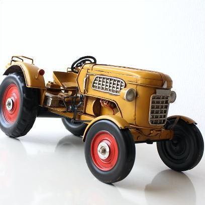ブリキのおもちゃ 車 レトロ アンティーク 置物 置き物 インテリアオブジェ アイアン 鉄 American Nostalgia トラクター Sagaretxe Net