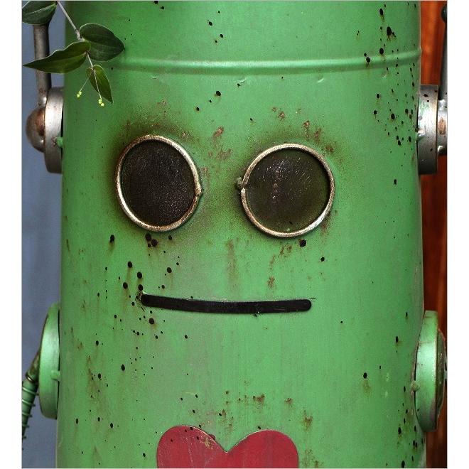 植木鉢 かわいい ブリキ ロボット 鉢 おしゃれ オブジェ 置物 鉢カバー