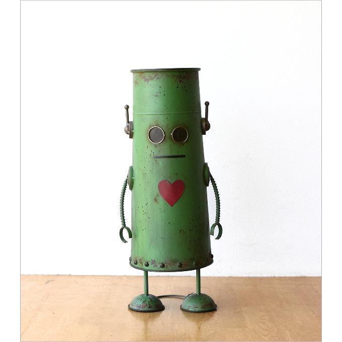 植木鉢 かわいい ブリキ ロボット 鉢 おしゃれ オブジェ 置物 鉢カバー